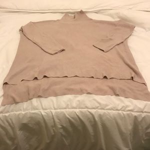 Pink knit turtleneck